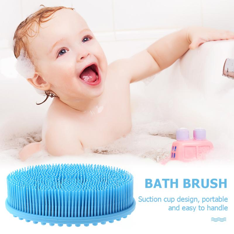 Upgrade 2 in 1 Bath and Shampoo Brush Silicone Body Scrubber for Use in Shower Exfoliating Body Brush Sponges Scrubbers
