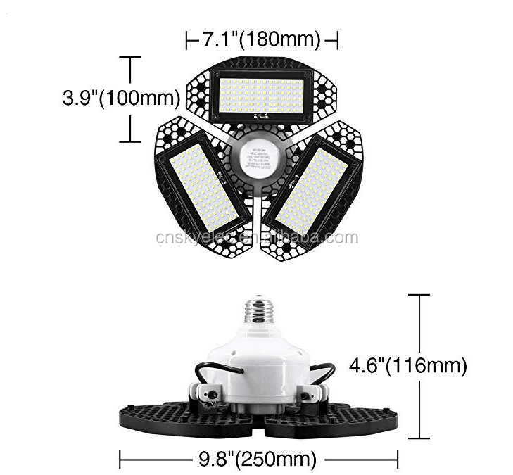 Лидер продаж! Светодиодная лампа для гаража 50 Вт 100-277 В 225pcs2835smd 6000lm 2700-3000k 4000-4500k 6000-6500k ce rohs