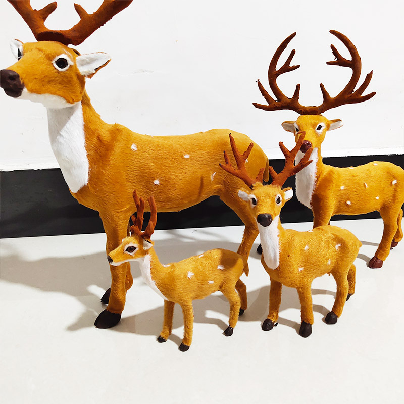 New Novelty Standing Reindeer Christmas Gifts Deer Dolls Sitting Stuffed Reindeer Elk Plush Xmas Indoor Decoration Reindeer