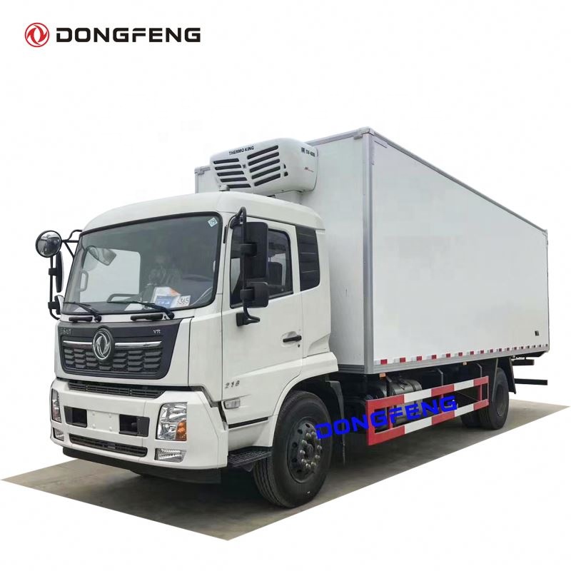 Морозильная камера Dongfeng, грузовик-фургон с двигателем 270 л.с., грузоподъемностью 12 тонн