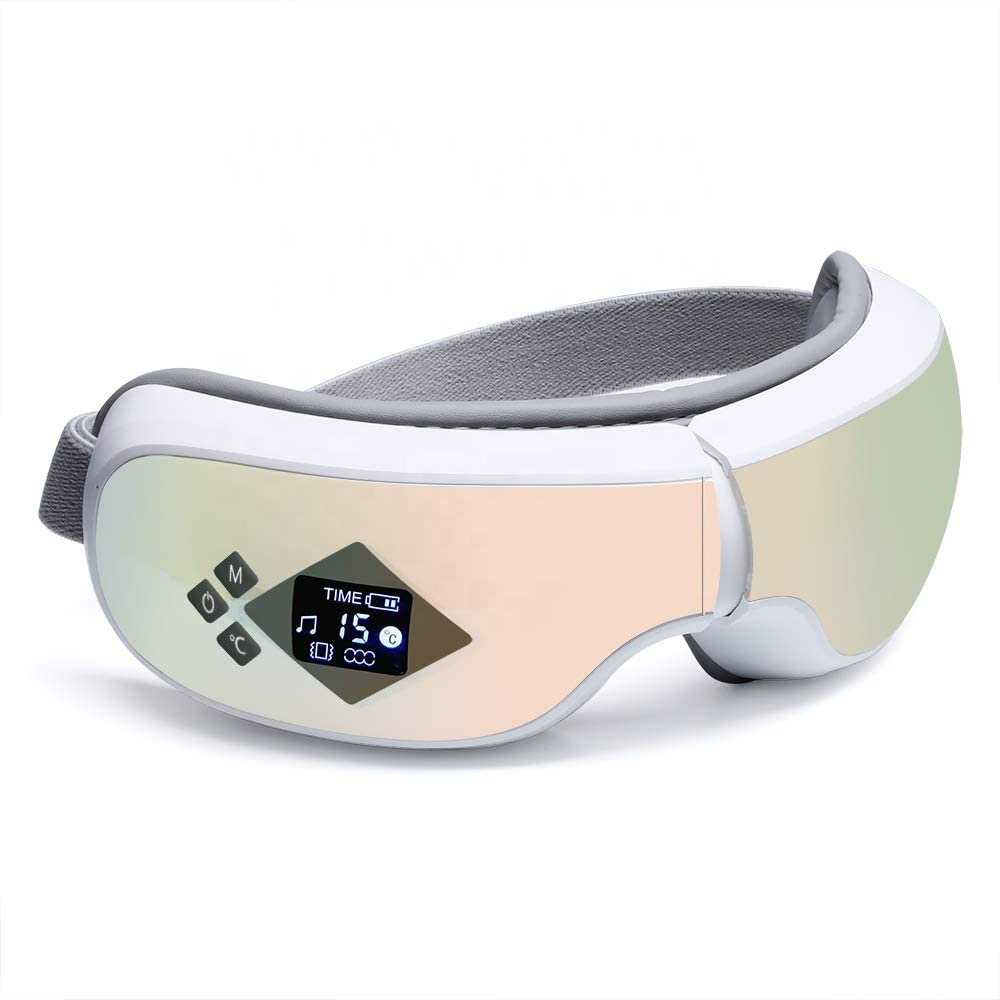 Battery Operated Air Pressure Heated Vibration Electric Health Care Eye Massager With Music