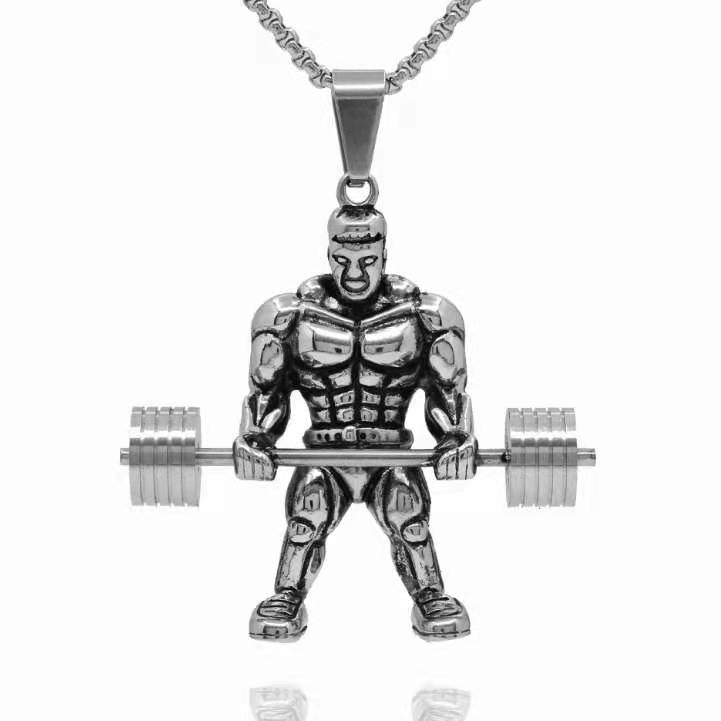KDB7688 wholesale latest stainless steel man dumbbell pendant
