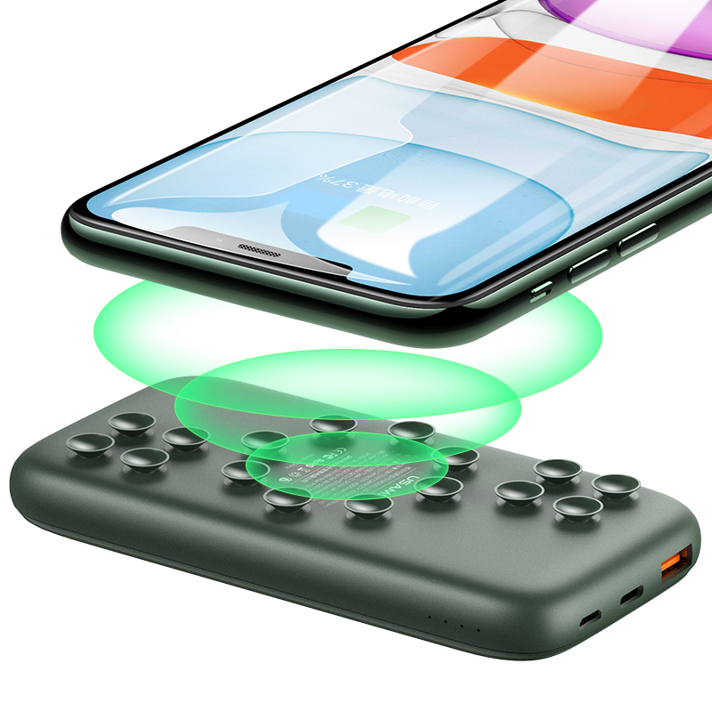 Usams QC3.0 + PD быстрой зарядки Power Bank с присоской 10000 мА-ч