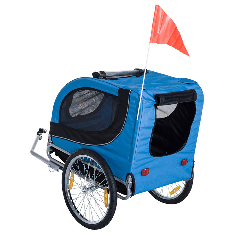 Dog Bike Trailer for Outdoor Traveling Jogging Cycling, Pet Bicycle Trailer For Dogs and Cats, Dog Carrier with Hitch Connector