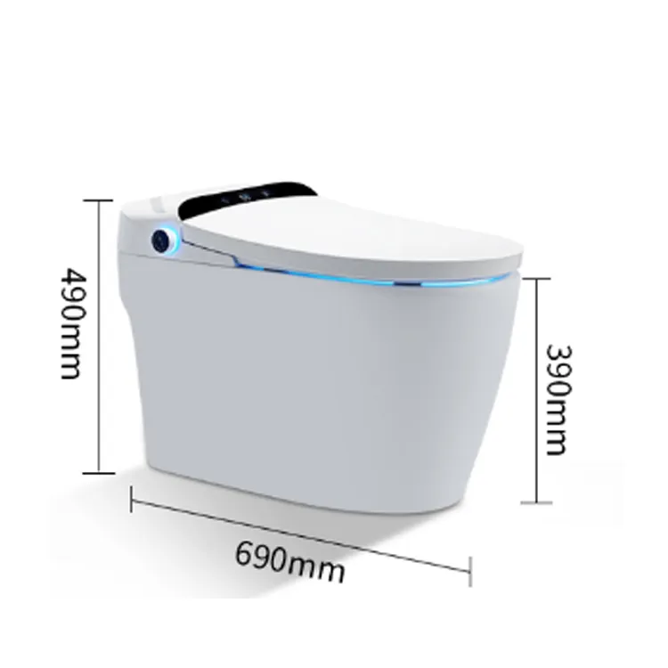 Intelligent sanitary ware automatic inductive bathroom smart toilet with remote control