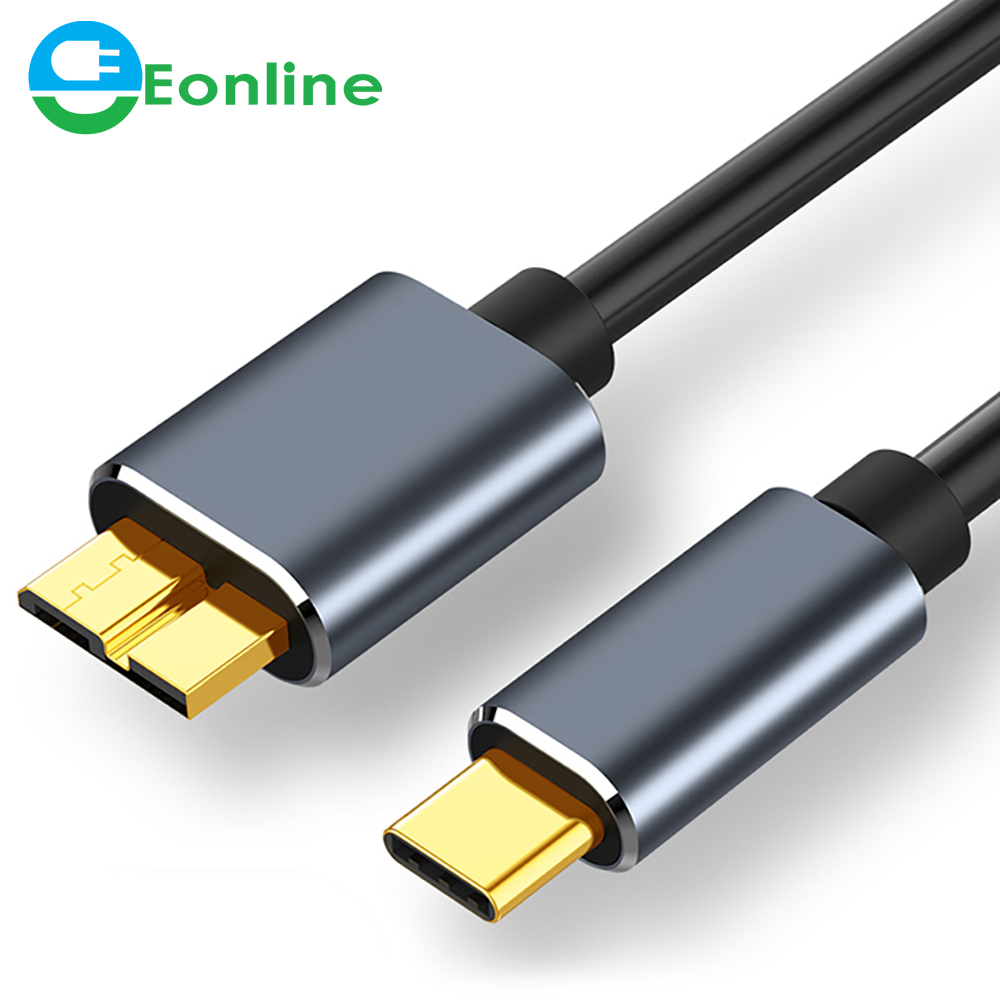 Кабель Micro B USB C 3,0, кабель Type-C к USB 3,0 Micro B, кабельный разъем 5 Гбит/с, внешний кабель для жесткого диска, компьютера