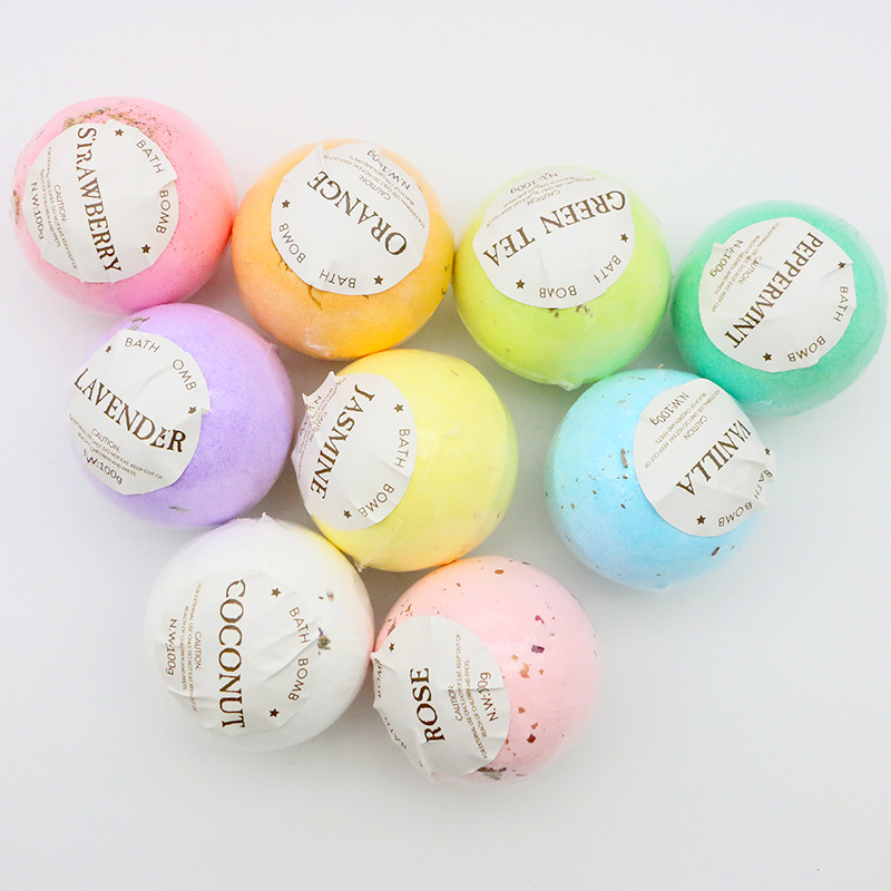 100g Dry flower bubble bath salt ball essential oil explosion ball