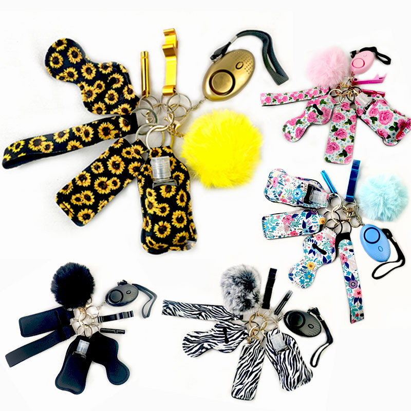 NY Lanyard Wristlet Self Defense Keychain Set Amazon Hot Sale Cute Personal Safety Accessories