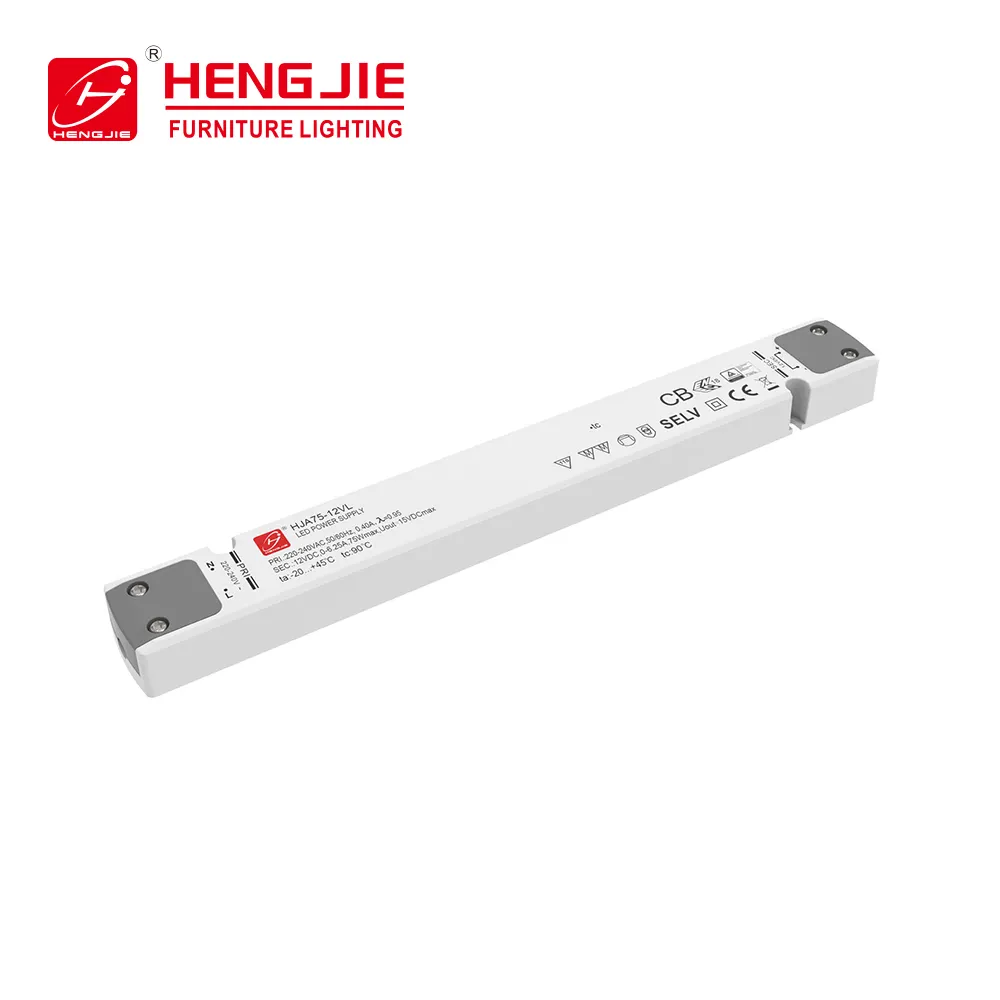 Super silm HENGJIE Ultrathin Strip Constant Voltage Driver 75W 12V/24V