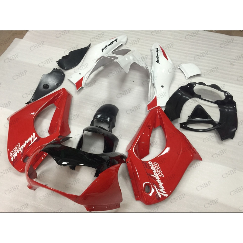 Для YAMAHA YZF1000R 00 01 полный комплект для YAMAHA YZF1000R 06 07 обтекатель Thunderace 1997 - 2007 полный комплект тела красный белый