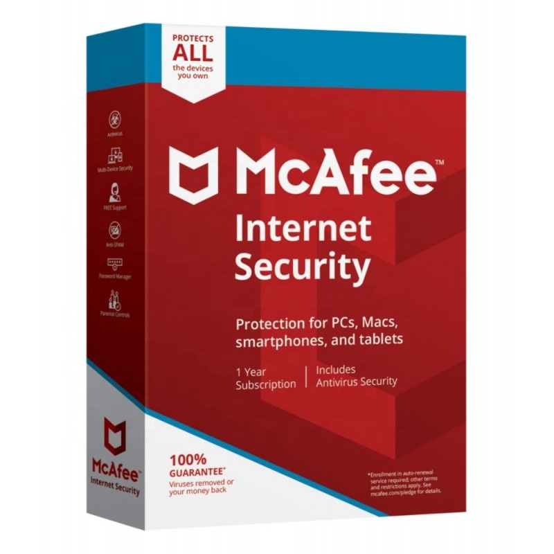 24/7 Online McAfee интернет-Безопасность 2022 неограниченные устройства 1 год подключения ключей код программного обеспечения безопасности