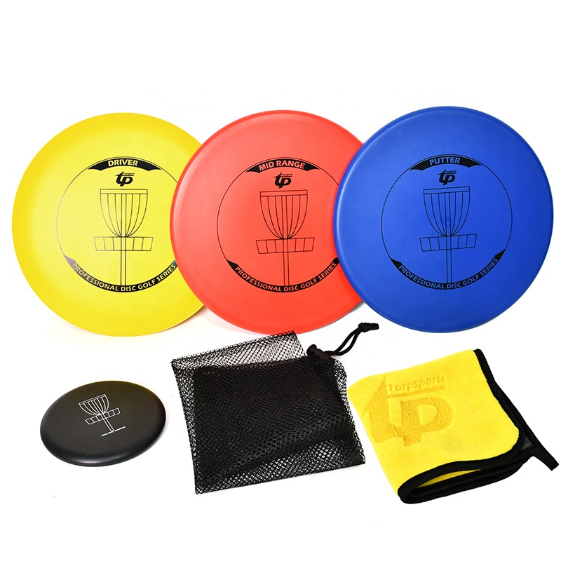Комплект для гольфа Topper Flying disc, портативная Летающая игра, 1 * putter, 1 * средний диапазон, 1 * драйвер, 1 * мини-диск, 1 * полотенце и 1 * сумка GF203