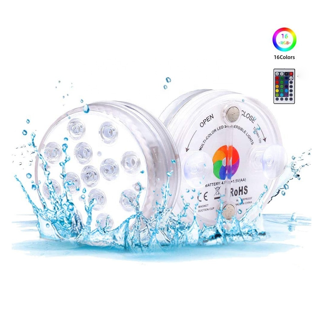 Waterproof LED Swimming Pool Light RGB LED Colorful Underwater Lighting Pond Submersible Lamp for Wedding Party Celebration