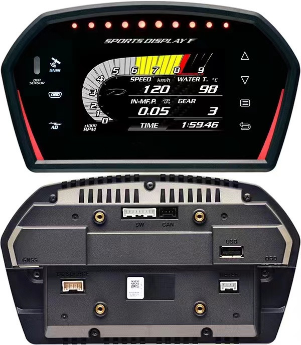Новый обновленный измерительный прибор OBD, спортивный дисплей F с ЖК-экраном, многофункциональный смарт-измеритель DSDF
