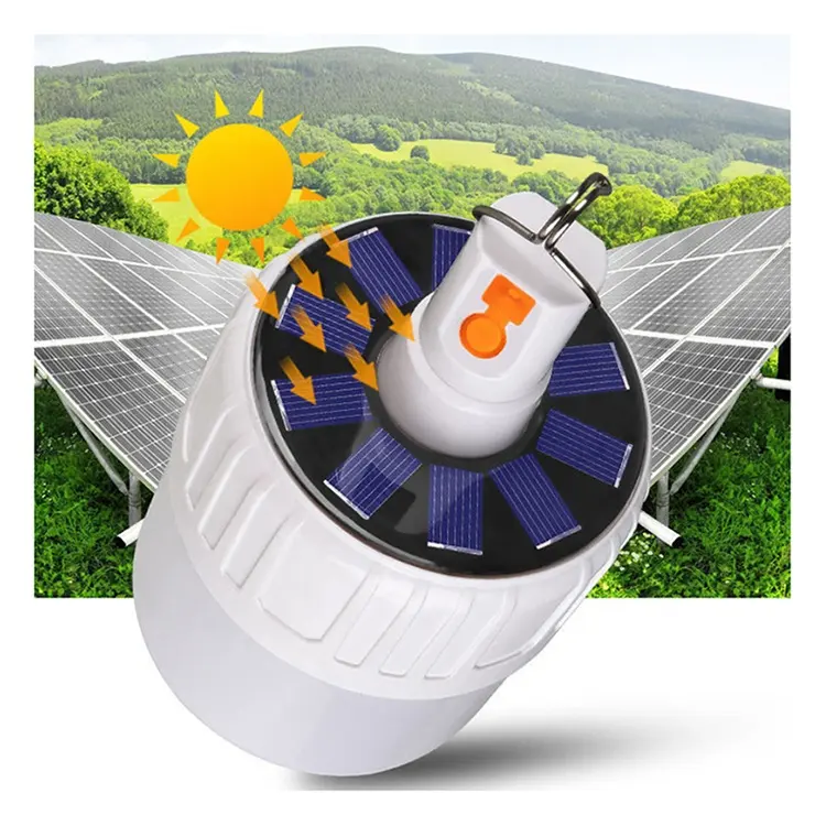 Portable Garden Bulb Lamp Solar Energy LED Emergency Charging Light For Home Use