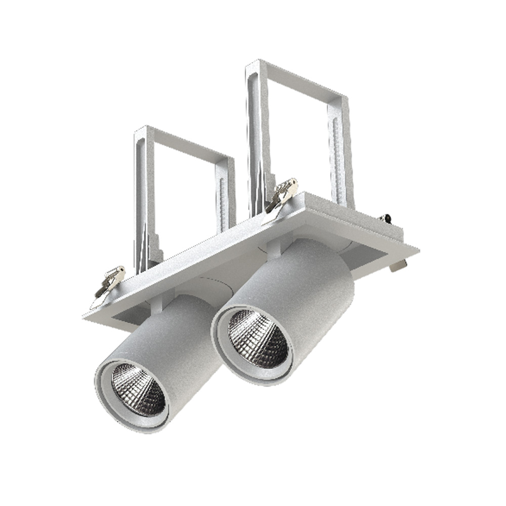 35w recessed ceiling grille double head 360 degree adjustable recessed led lighting