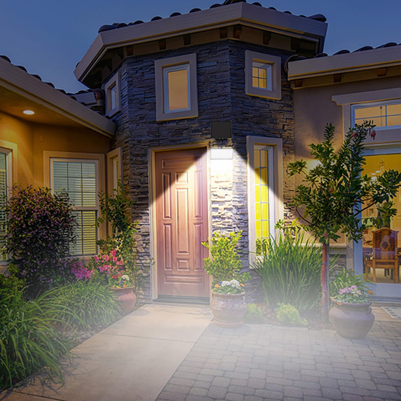 Outdoor Wall Light Solar Motion Sensor Security Light With Remote Control