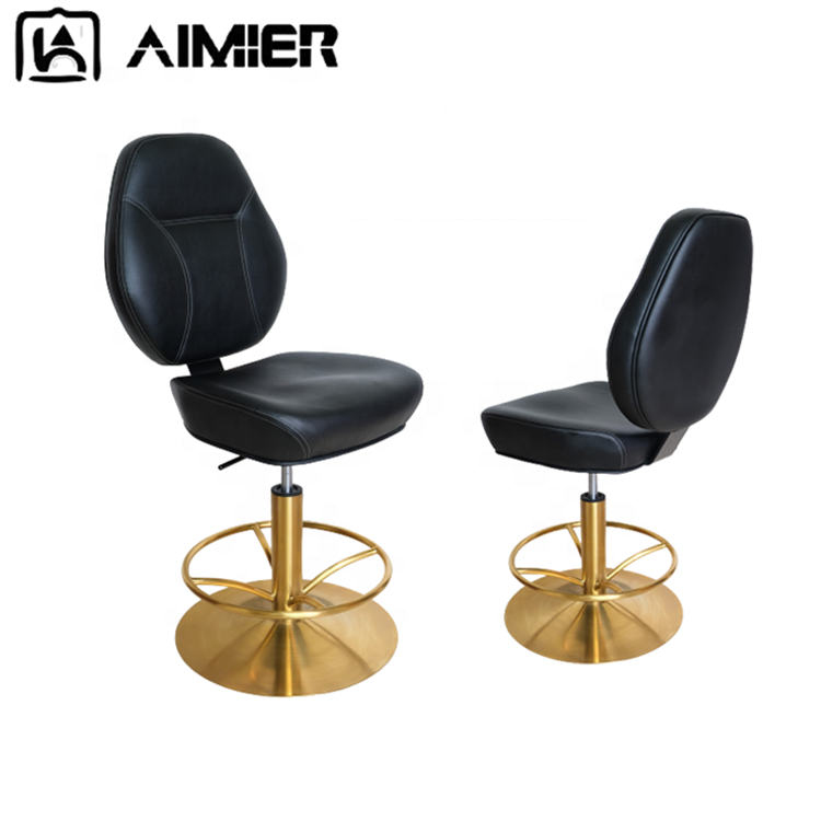 High Quality Height Adjustment gaming Chairs Fixed Texas Club Poker Chairs Slot Machine Genuine Leather Casino Chairs