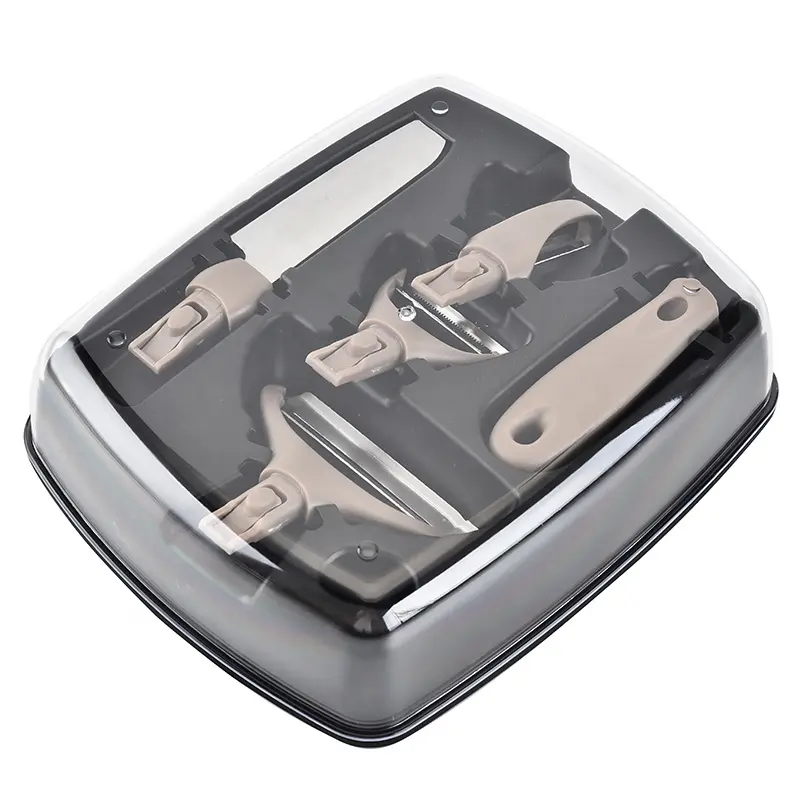 Food Grade Plastic Knife And Peeler Cutting Board Set With Storage box