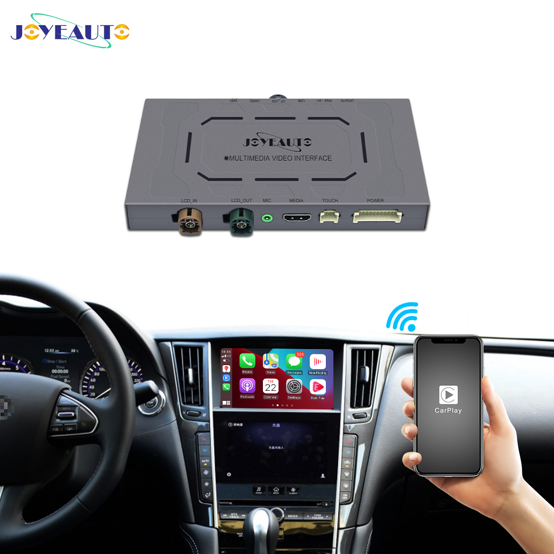 Автоматический беспроводной интерфейс JoyeAuto Apple CarPlay Android для Infiniti Q50 Q60 Q50L QX50