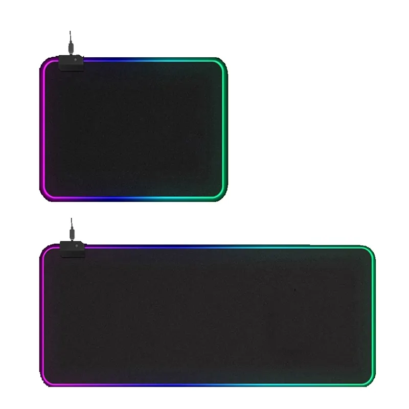 New Popular LED Wired RGB Waterproof Mouse Pad Colorful Lights Custom Anti Slip Game Mouse Keyboard Pad