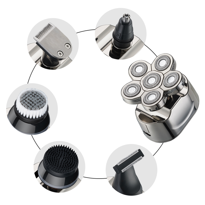 LK-8820 4D Micro Smart Cordless Razor Guards Replaceable Head detachable Clipper Grooming beard shaver set for man