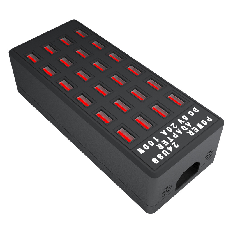 DP Великобритании на 24 порта smart зарядная станция 5V 20A 100 Вт мульти-порт USB зарядное устройство для быстрой зарядки мобильный телефон подставка планшетный цифровой адаптер