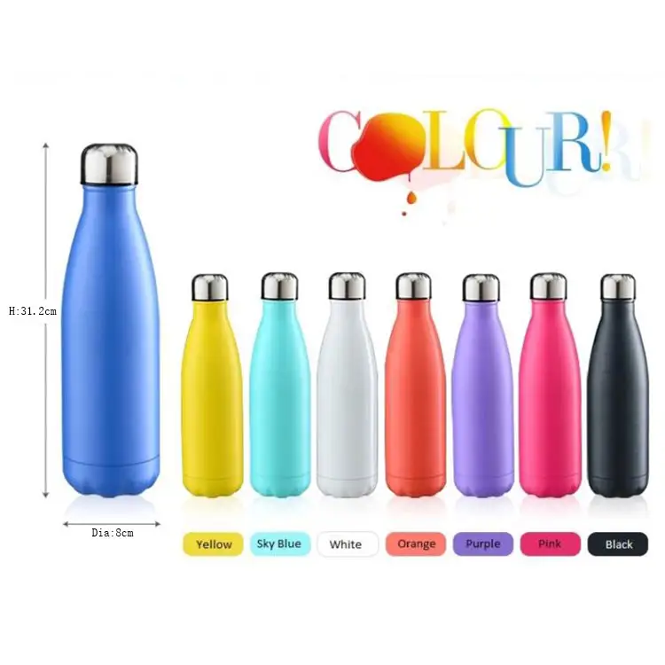 Top Quality New Fashion Wholesale Drink Bottle Stainless Steel Water Bottle Gradient Cola Bottle