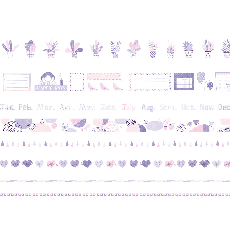 Custom printed Japanese stationery masking diary notebook planner accessory sticker set and paper tape