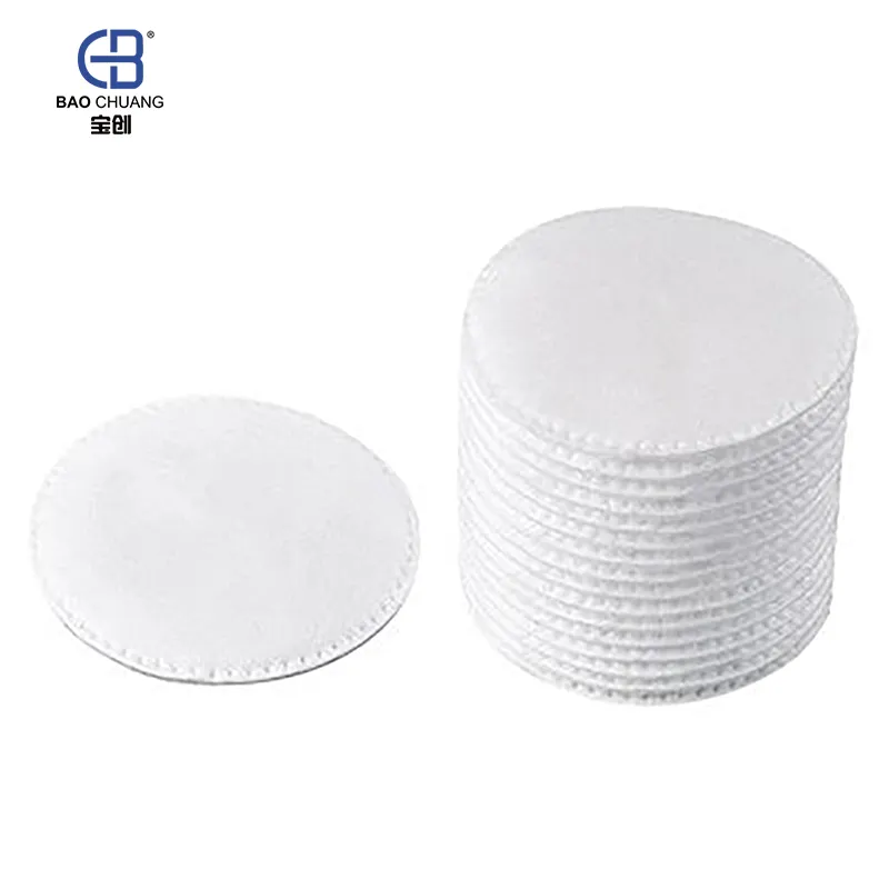 OEM/ODM 80PCS Round Makeup Remover Pads Disposable 100% Pure Cotton Cosmetic Cotton Pads