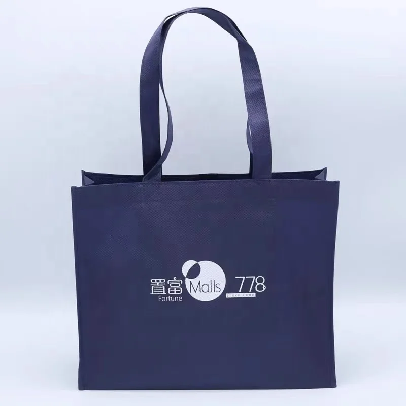 wholesale custom printed eco friendly recycle reusable grocery bag pp laminated non woven bag fabric tote shopping bags for shop