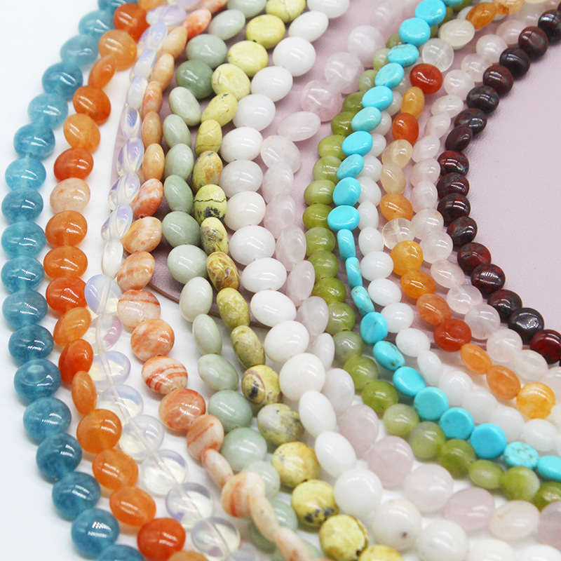 JC crystal High quality 6mm double fat loose stone beads natural stone beads for jewelry making
