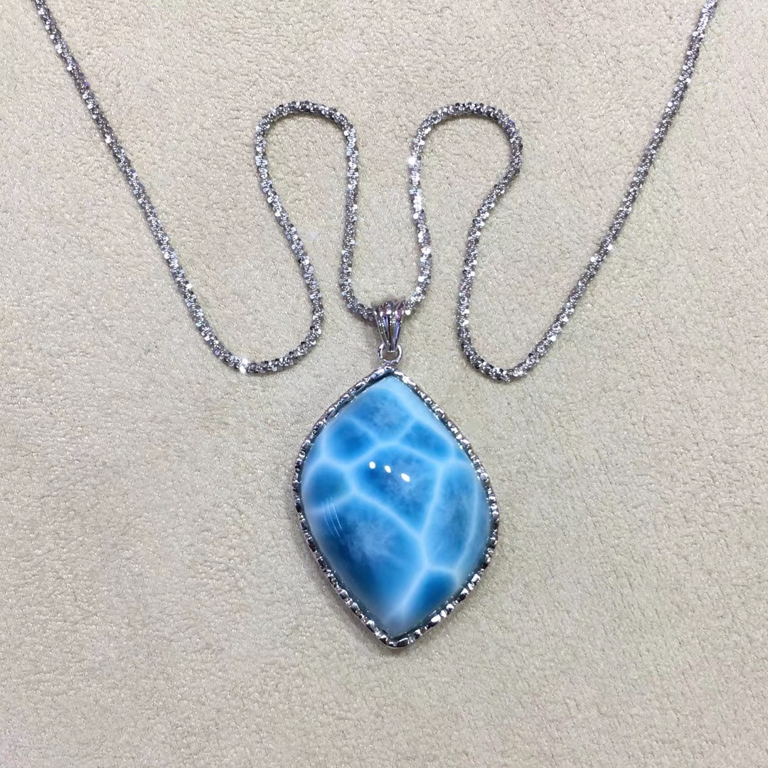 Натуральные подвесные кабошоны larimar, свободный драгоценный камень синего цвета, бусины larimar