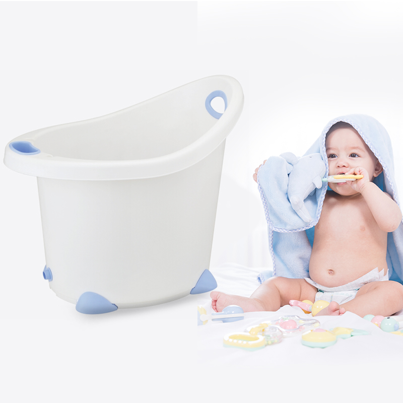 White plastic luxury newborn baby 6 months bath tub with toy tray