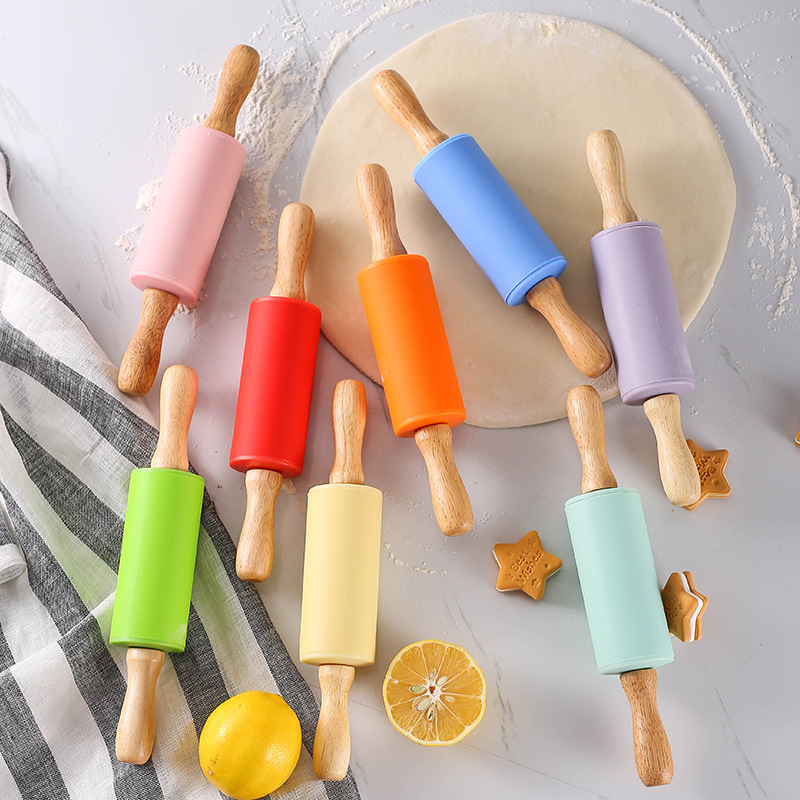 Mini Wood Rolling Pin Great for Children Kids Girls and Boys Small Wooden Rollers for Art and Crafting