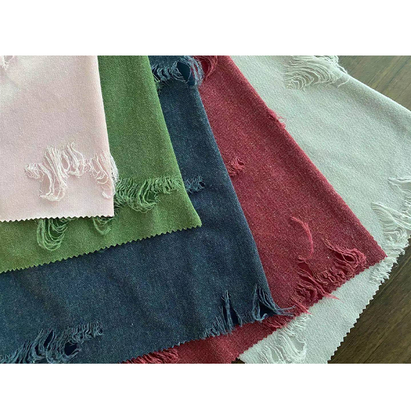 ShaoXing Musa Ready To Ship Knit Solid Distressed Fabric In Stock