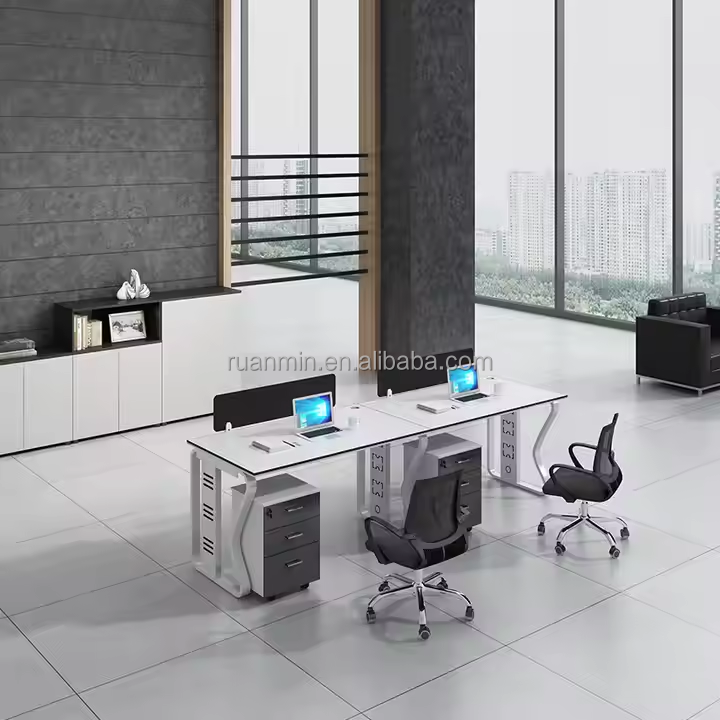 Modern Office Desks and Workstations Furniture 2 4 6 8 Person Staff Office Chairs and Tables