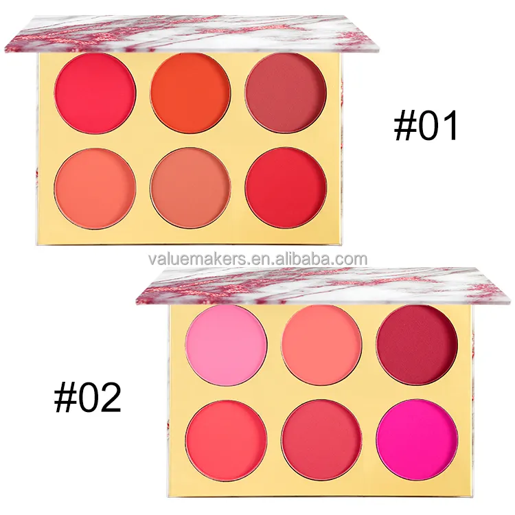 Hot Selling Blush Makeup Make Your Own Brand Waterproof Blusher Pressed Powder Pigmented Matte Blush Palette Private Label