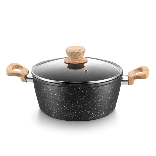Amazon Multi-Function nonstick marble stone coated Casserole pot cooking pots /Dutch Oven with Lid