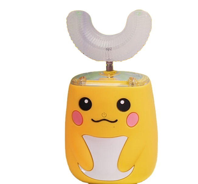 Factory direct supply U-shaped electric toothbrush for children with ultraviolet disinfection