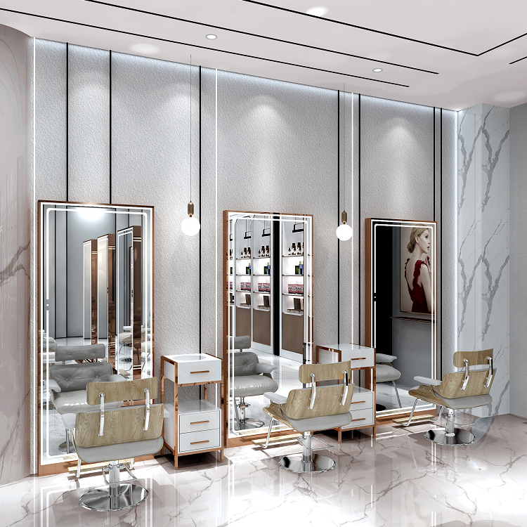 2020 salon de coiffure шезлонг miroire led Парикмахерская станция