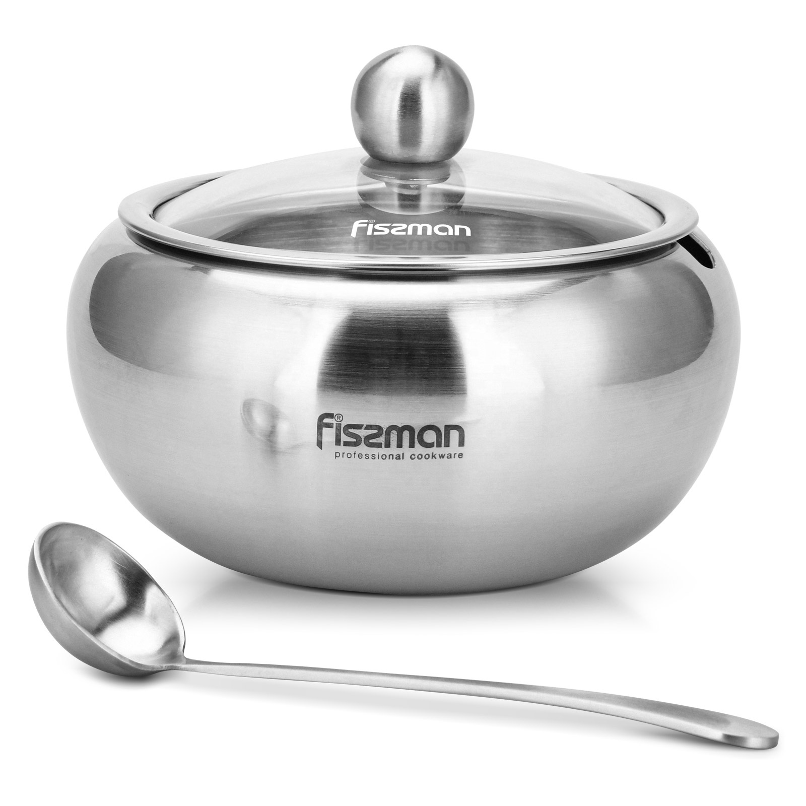 460ml Stainless steel round sugar pot, sugar bowl, sugar jar with spoon