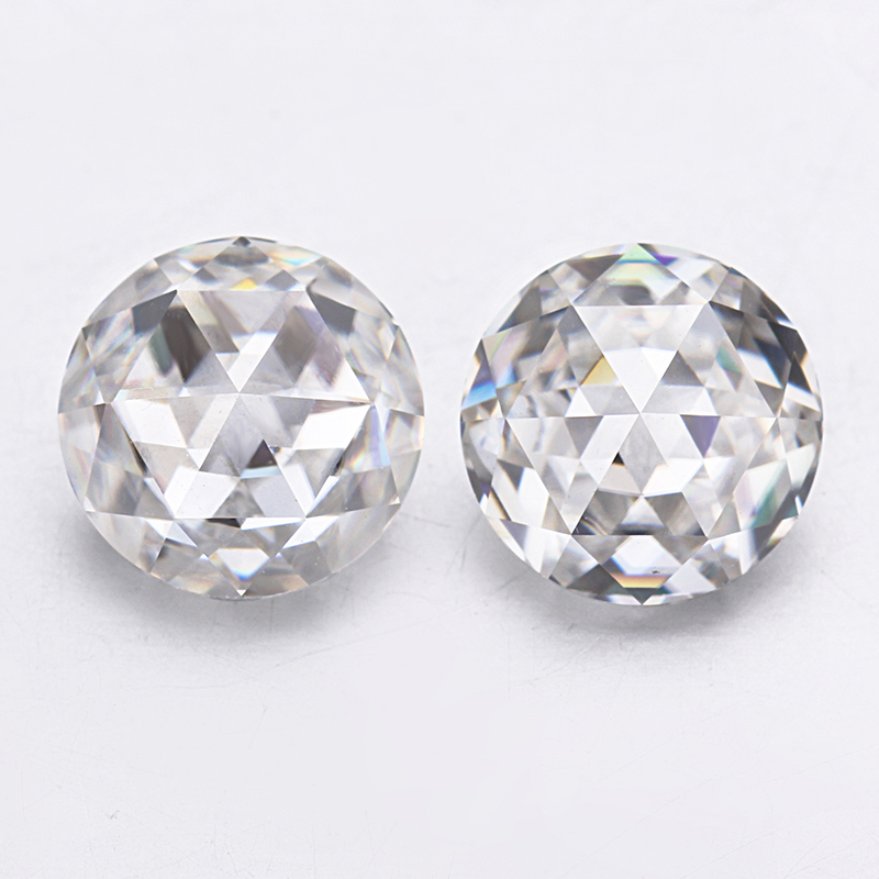 Wholesale Moissanite Loose Stones EF White Color Double Rose Cut Moissanite Diamond