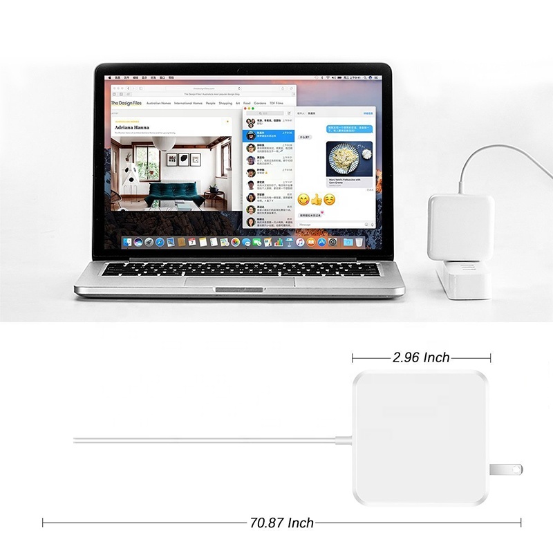 2021 Оптовая Продажа зарядное устройство для macbook air 45 Вт 60 Вт 85 Вт L T наконечник 61 Вт 87 Вт 96 Вт Тип C Замена для apple зарядное устройство для ноутбука