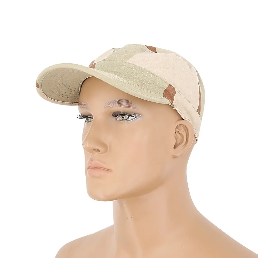 Double Safe Custom Men's Desert Outdoor Tactical Baseball Hunting Army Military Vintage Camouflage Caps Wholesale