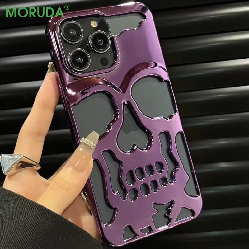 Чехол для телефона с 3D полым черепом для iPhone 14 ProMax 13 12 11 Pro Max 14 Plus 13