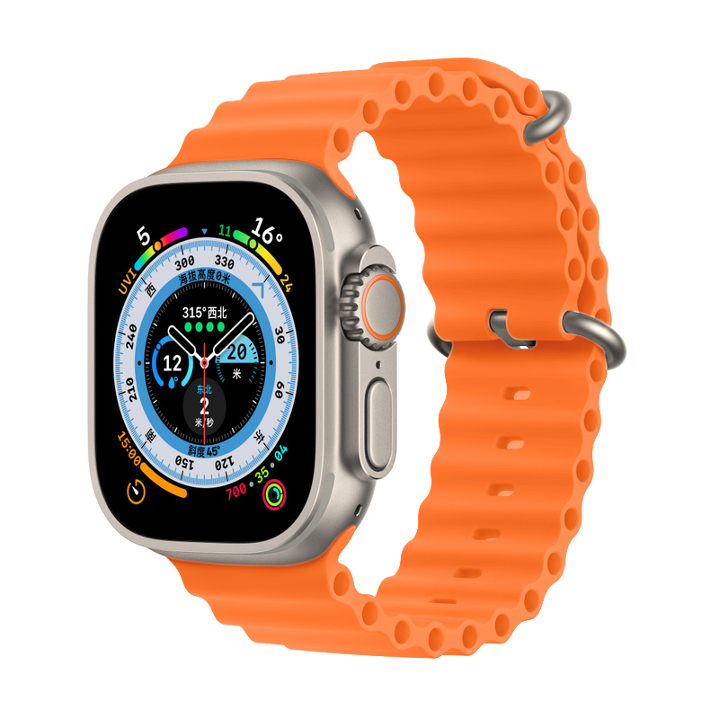 Новейший силиконовый ремешок для часов Apple Watch 49 мм, ремешок Ocean Band, аксессуары, силиконовый браслет, ремешок для часов Apple