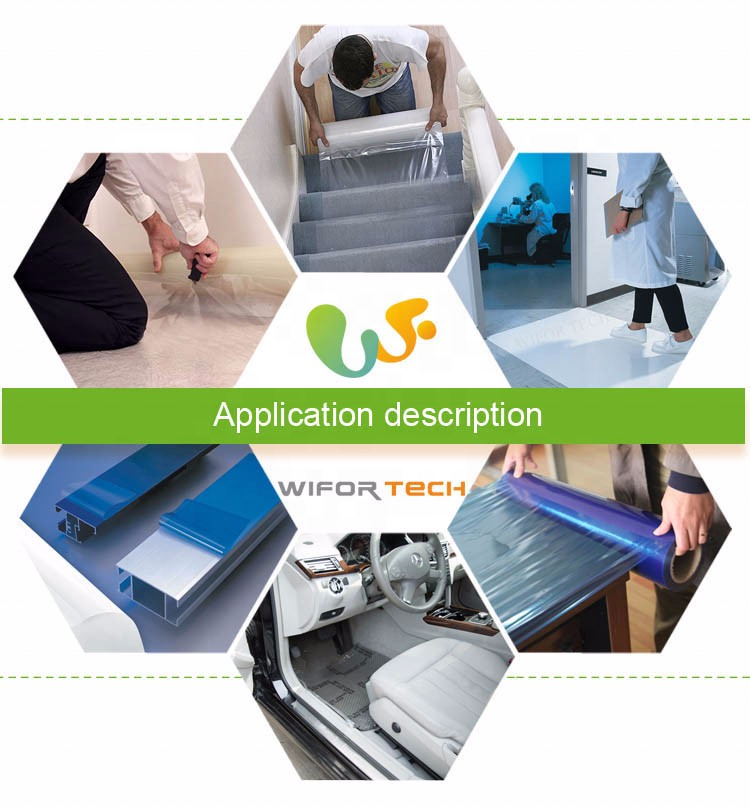 CE certified sheet protection film for Carpet Furniture Wood hard floor stainless steel