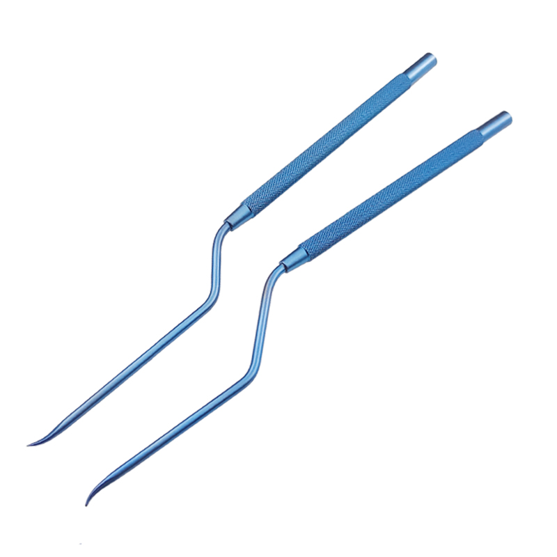 Yasargil Micro Arachnoidea knife upwards downwards curved 21.5cm 18.5cm micro vessel Bayonet style blunt tip