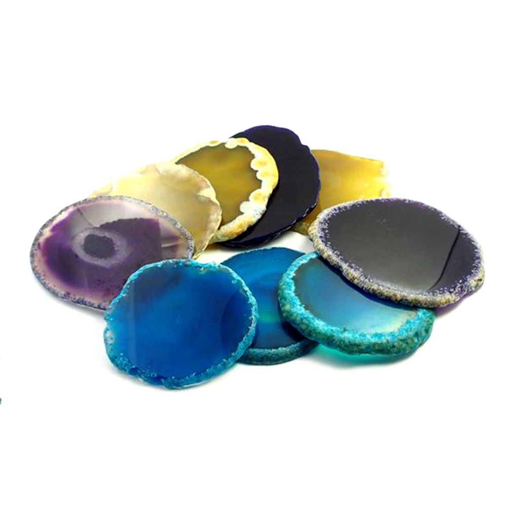 Натуральный agate ломтик agate coaster нарезанный бразильский Агат полированный